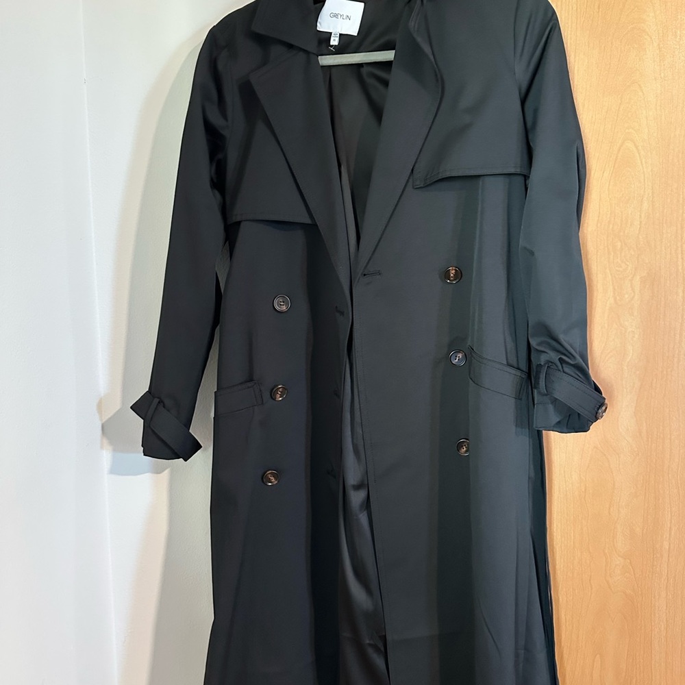 Off-White Classic Black Trench Coat